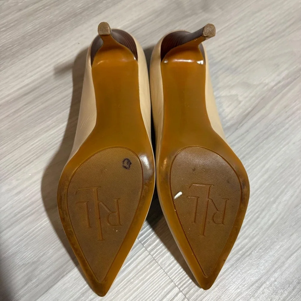 Lauren Ralph Lauren Nude Pointed-Toe Stiletto Heels